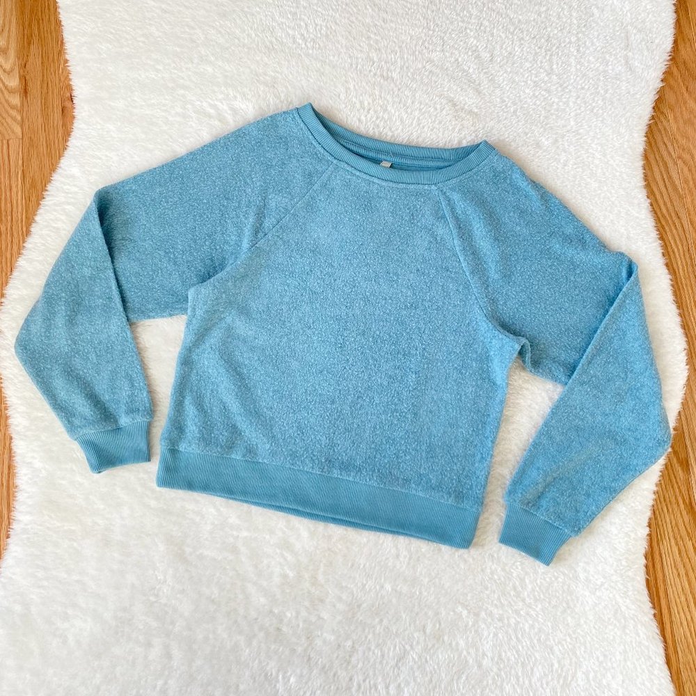 Aeropostale Live Love Dream Womens Super Soft Sweatshirt, Baby Blue, Size Small